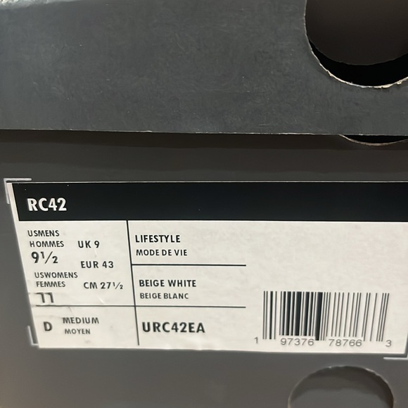 New Balance RC42 /Beige white/ Men's 9.5 Women's 11 / Urc42ea - Picture 5 of 5